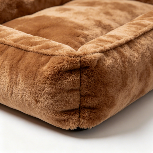 ABBEY & RICHARD Extra Large Plush Pillow Dog Bed for Large Breeds – 38" x 48", Ultra Soft Comfort Pet Sleeping Mat in Tan