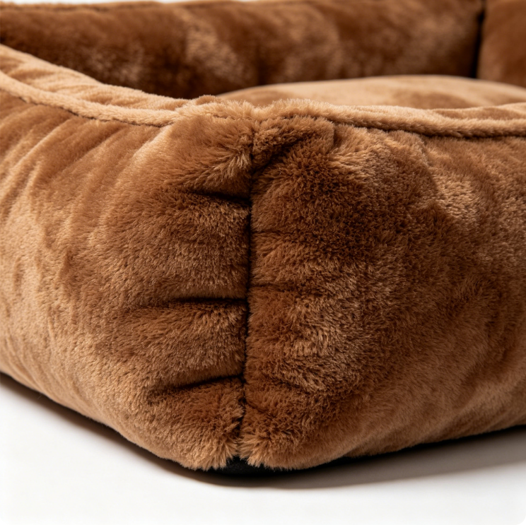 ABBEY & RICHARD Extra Large Plush Pillow Dog Bed for Large Breeds – 38" x 48", Ultra Soft Comfort Pet Sleeping Mat in Tan